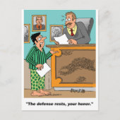 Advocaat in pyjama briefkaart (Voorkant)