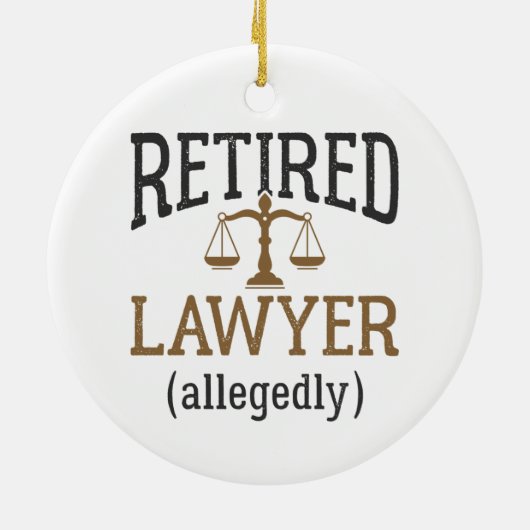 Advocaat in ruste Naar verluidt procureur Keramisch Ornament (Achterkant)