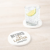 Advocaat in ruste Naar verluidt procureur Zandsteen Onderzetter (Zijkant)