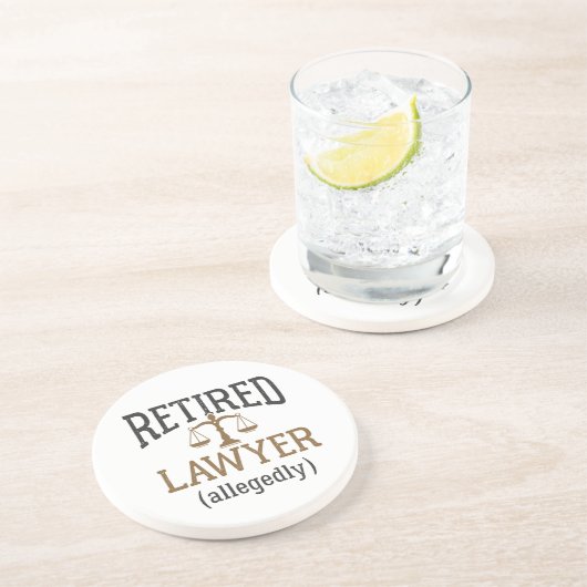 Advocaat in ruste Naar verluidt procureur Zandsteen Onderzetter (Zijkant)