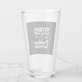 Advocaat in ruste niet mijn probleem glas (Achterkant)
