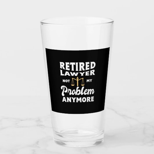 Advocaat in ruste niet mijn probleem glas (Voorkant)
