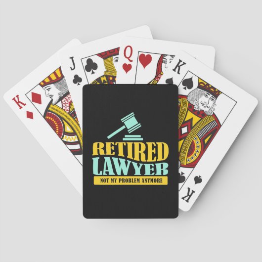 Advocaat in ruste niet mijn probleem pokerkaarten (Achterkant)