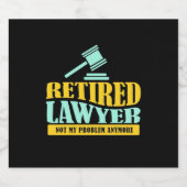 Advocaat in ruste niet mijn probleem sparkling wijnetiket (Enkel label)