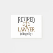 Advocaat in ruste post-it® notes (Voorkant)