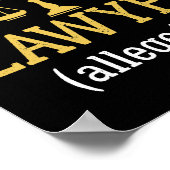 Advocaat in ruste poster (Hoek)