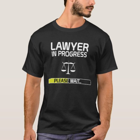 Advocaat in uitvoering Funny Law School Student T-shirt (Voorkant)