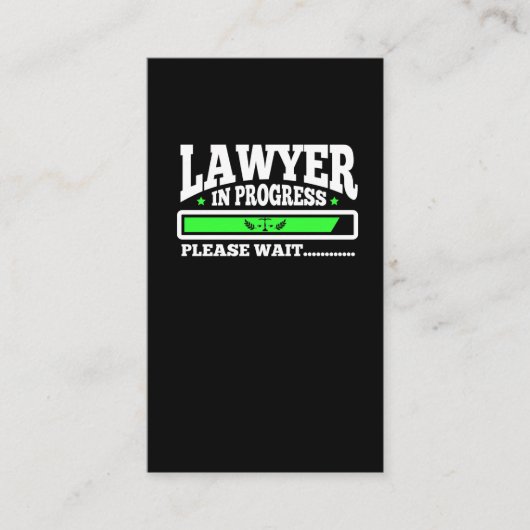 Advocaat in uitvoering Funny Law School Student Visitekaartje (Voorkant)