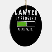 Advocaat in uitvoering T-shirt van wetenschapsscho Keramisch Ornament (Rechts)