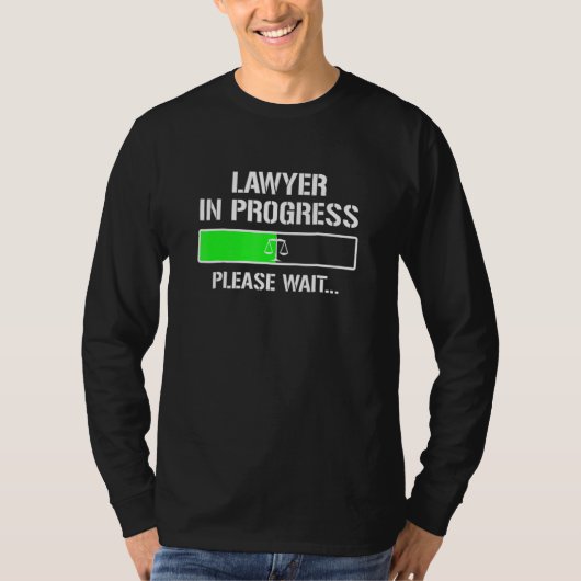 Advocaat in wording Recht School Student T-shirt (Voorkant)
