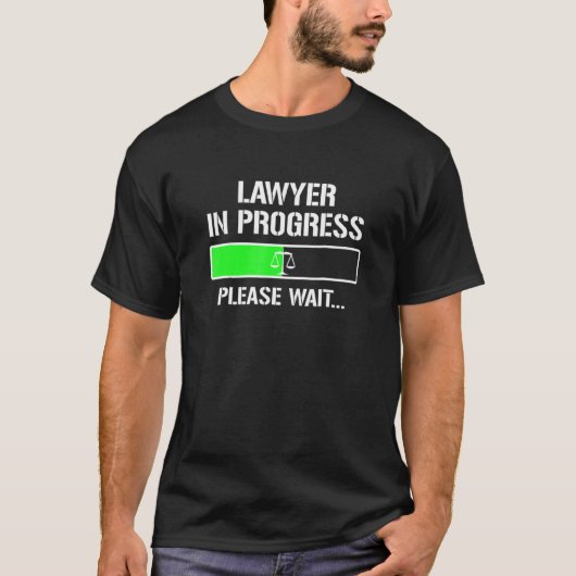 Advocaat in wording Recht School Student T-shirt (Voorkant)