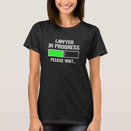 Advocaat in wording Recht School Student T-shirt (Voorkant)
