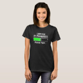 Advocaat in wording Recht School Student T-shirt (Voorkant volledig)