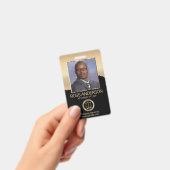 Advocaat in zwart en goud badge (Handheld)