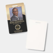 Advocaat in zwart en goud badge (Voor- en achterkant)