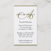 Advocaat Juridisch Adviseur Rechtsfirma Kantoor Visitekaartje (Achterkant)