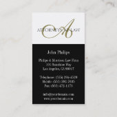 Advocaat Juridisch Adviseur Rechtsfirma Kantoor Visitekaartje (Achterkant)