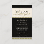 Advocaat Juridisch Adviseur Wettelijke firma Gold Visitekaartje (Achterkant)