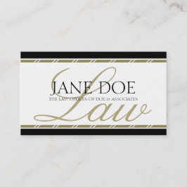 Advocaat Juridisch Adviseur Wettelijke firma Gold Visitekaartje