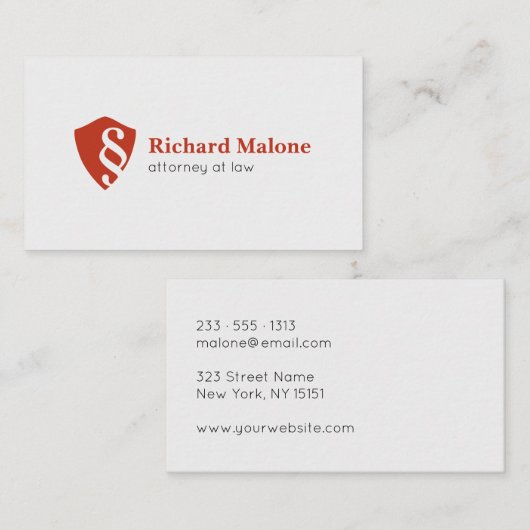 Advocaat: Juridisch Advocaat schild Logo Visitekaa Visitekaartje (Voorkant / Achterkant)