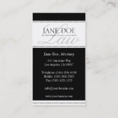 Advocaat Juridisch Advoor Law Firm Silver Visitekaartje (Achterkant)