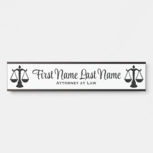 Advocaat Juridisch Deur Bord Jurist Wit Deurbordje
