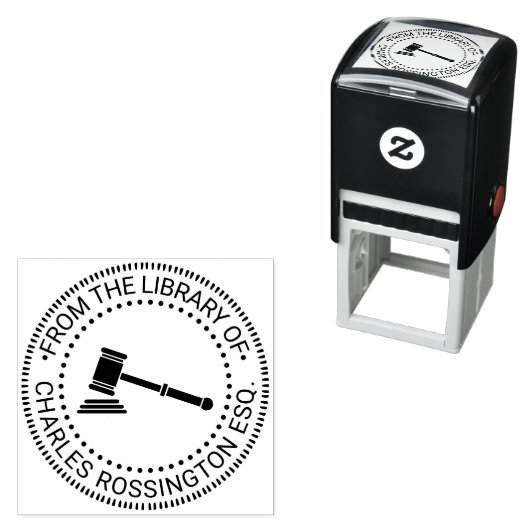 Advocaat Juridisch Gerecht Hamer Bibliotheek Boekn Zelfinktende Stempel (In situ)