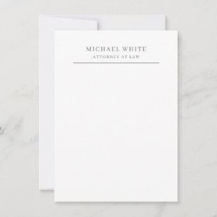 Advocaat Juridisch Minimalistisch Klassiek Pro Notitiekaartje