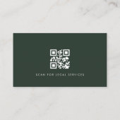Advocaat Juridisch QR-code Groen Visitekaartje (Achterkant)