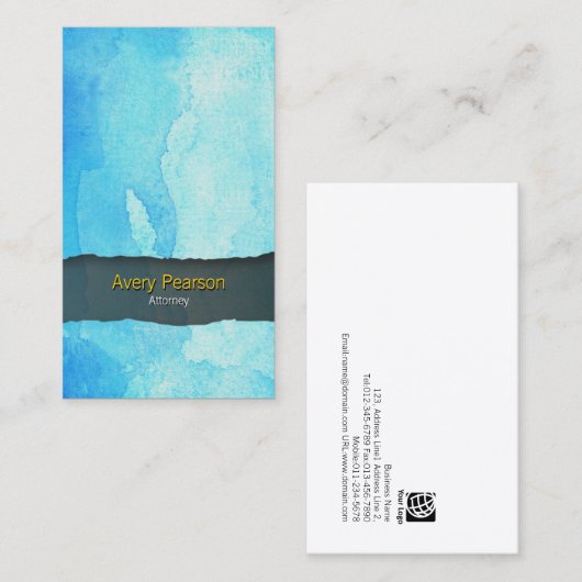 Advocaat Juridisch Recht Visitekaartje (Voorkant / Achterkant)