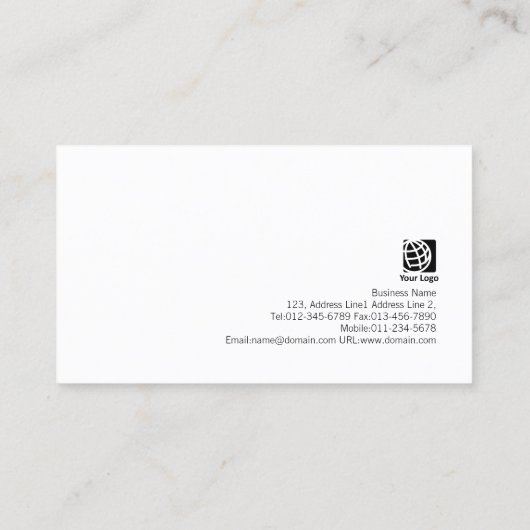 Advocaat Juridisch Recht Visitekaartje (Achterkant)