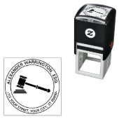 Advocaat Juridisch Rechter Hamer Wet Naam Adres Zelfinktende Stempel (In situ)