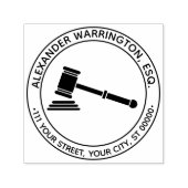 Advocaat Juridisch Rechter Hamer Wet Naam Adres Zelfinktende Stempel (Design)