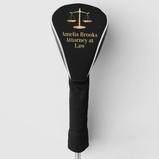 Advocaat Jurist Bedrijf Golfheadcover (Voorkant)