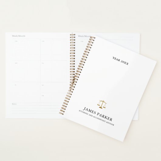 Advocaat Jurist Classy Wit Planner (Display)