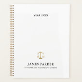 Advocaat Jurist Classy Wit Planner (Voorkant)