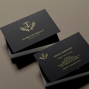 Advocaat jurist goud justitie schaal klassiek logo visitekaartje