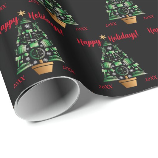 Advocaat Jurist Kerstboom Cadeaupapier (Rol Hoek)