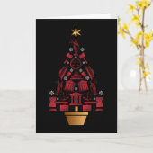 Advocaat Jurist Kerstboom Kaart (Gele Bloem)