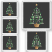 Advocaat Jurist Kerstboom Sticker (Voorkant)