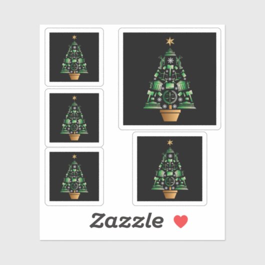 Advocaat Jurist Kerstboom Sticker (Vel)
