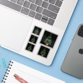 Advocaat Jurist Kerstboom Sticker (Laptop met iPhone)