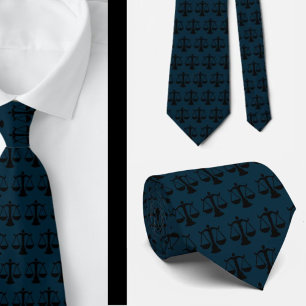 Advocaat Jurist Marineblauw Schalen van de gerecht Stropdas
