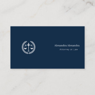 Advocaat jurist Minimalistisch Stijlvol Marineblau Visitekaartje