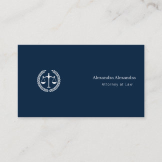 Advocaat jurist Minimalistisch Stijlvol Marineblau Visitekaartje