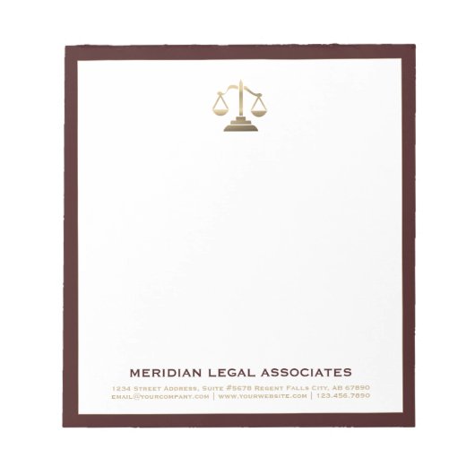 advocaat-jurist notitieblok (Voorkant)