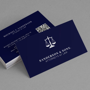 Advocaat jurist professional navy visitekaartje