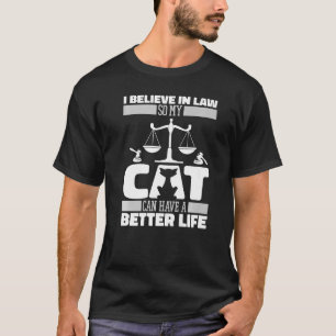 Advocaat jurist van advocaat bij het Cat Law T-shirt