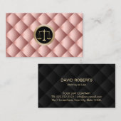 Advocaat Justitie Schaal Modern Roos Gold Visitekaartje (Voorkant / Achterkant)