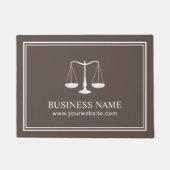 Advocaat Kantoor bij Law Minimalist Brown Deurmat (Voorkant)